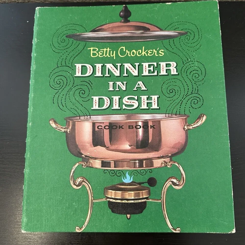 Vintage Betty Crocker's Dinner in a Dish 1965 First Printing Edition Spiral MCM